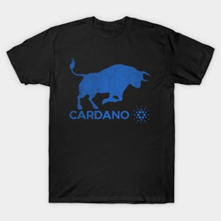 Vintage Bull Market Cardano Coin Crypto Token Cryptocurrency Wallet Cardano HODL Birthday Gift For Men Women T-Shirt